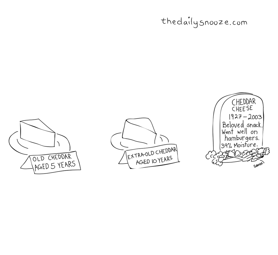 Mourning cheddar cheese